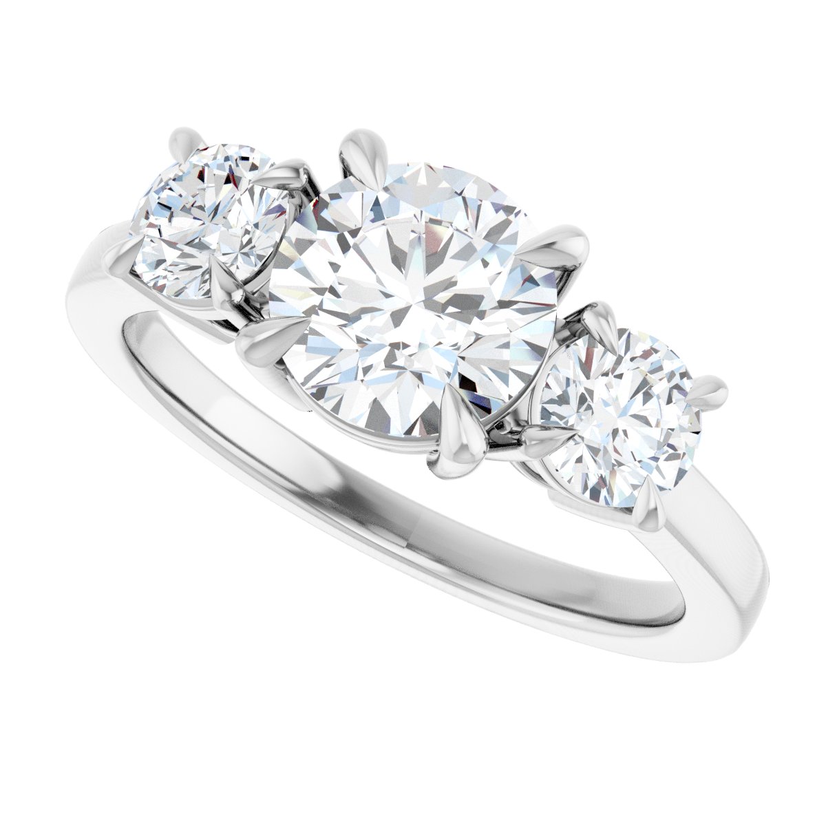 Evelise Platinum Round Engagement Ring