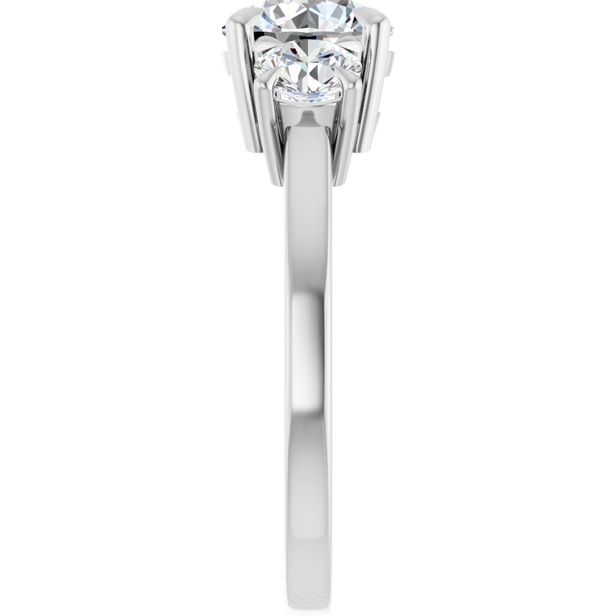 Evelise Platinum Round Engagement Ring