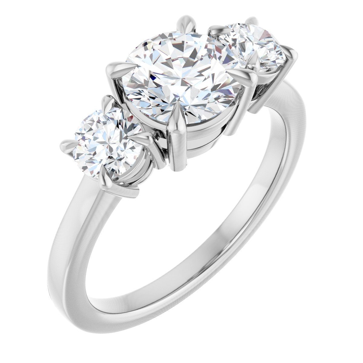 Evelise Platinum Round Engagement Ring