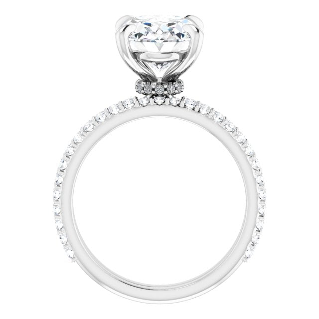 Amarae 14K White Oval Engagement Ring