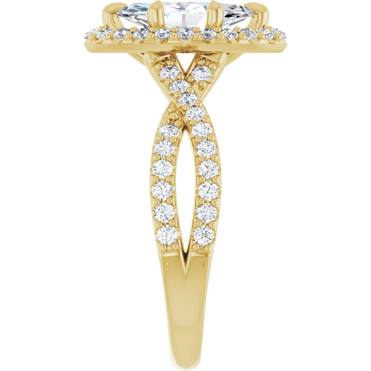 Amaraine 14K Yellow 10x5mm Marquise Ring
