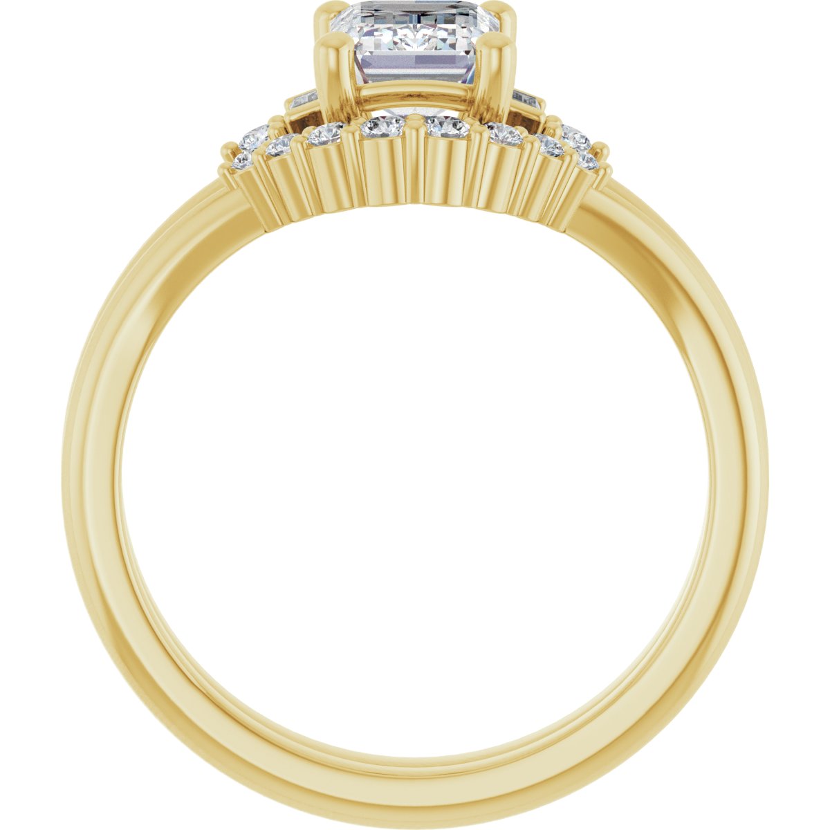 Elianeau 18K Yellow 7x5mm Emerald Ring