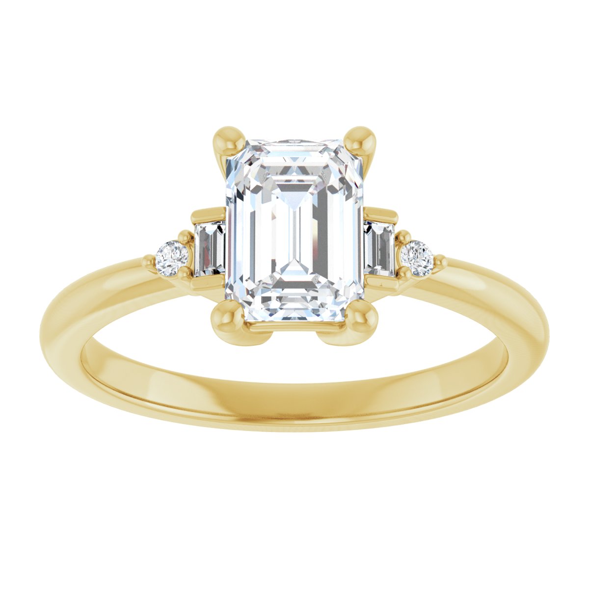 Elianeau 18K Yellow 7x5mm Emerald Ring