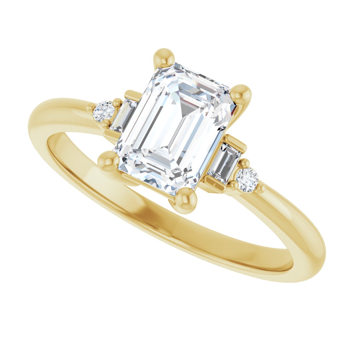 Elianeau 18K Yellow 7x5mm Emerald Ring