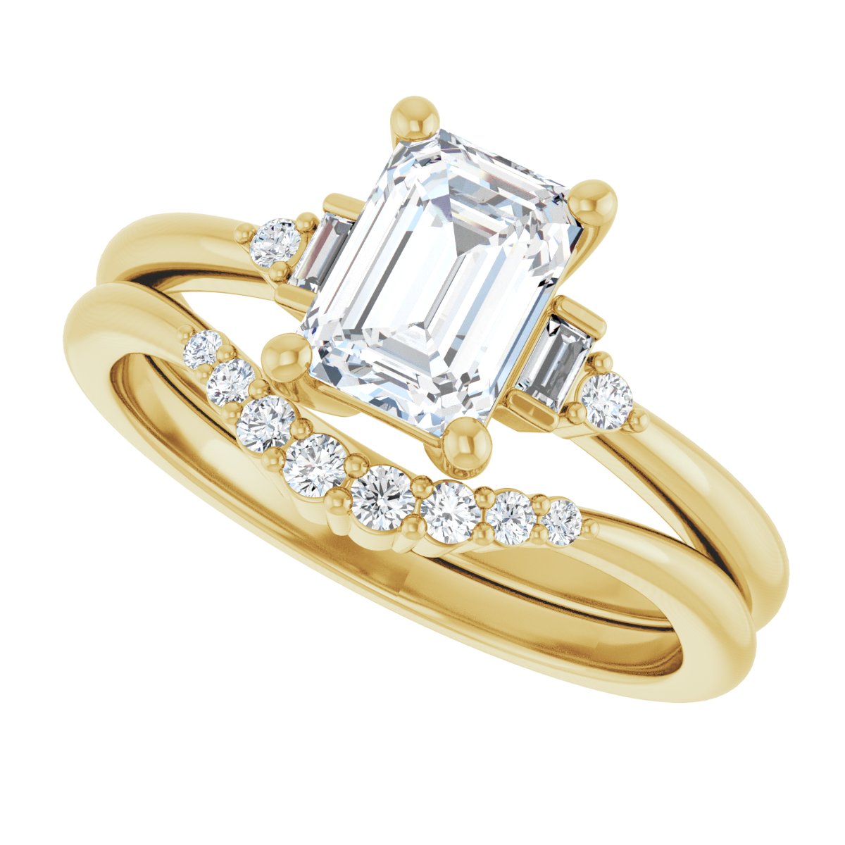 Elianeau 18K Yellow 7x5mm Emerald Ring