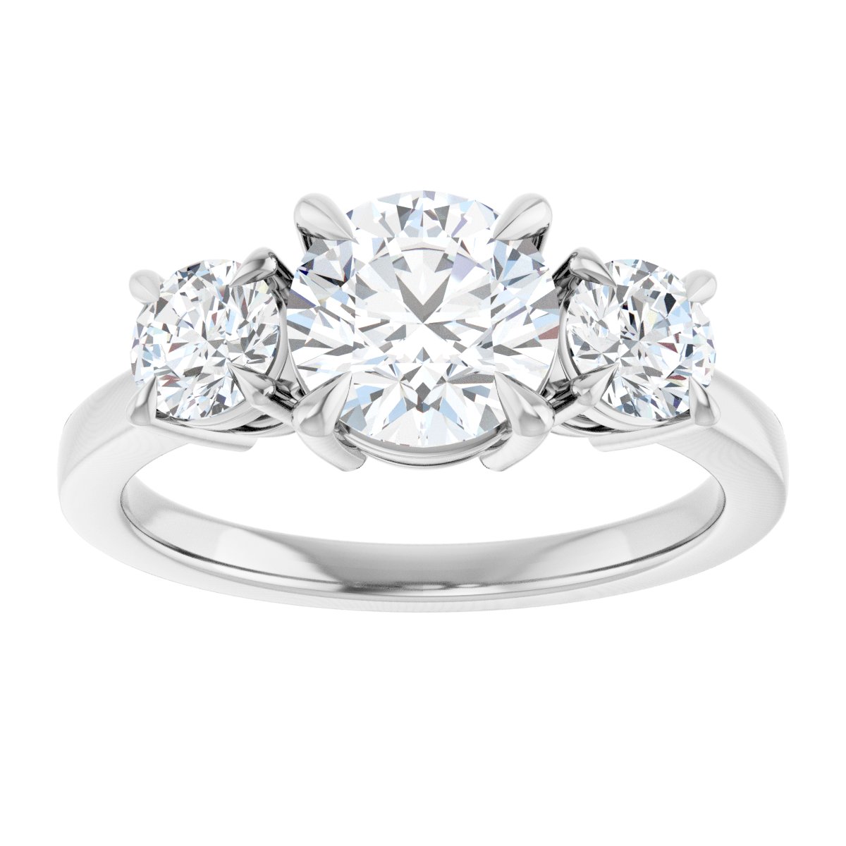 Evelise Platinum Round Engagement Ring