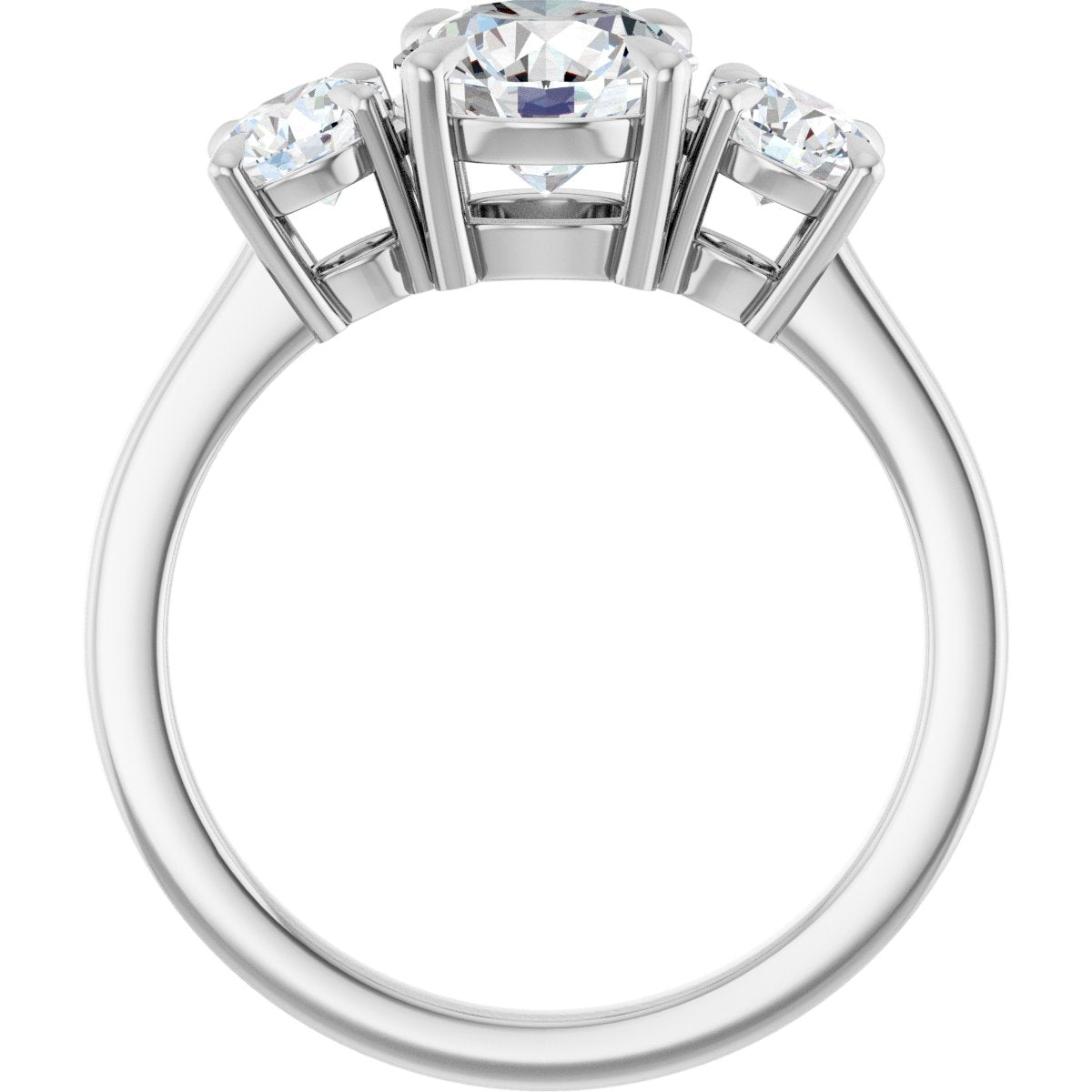 Evelise Platinum Round Engagement Ring