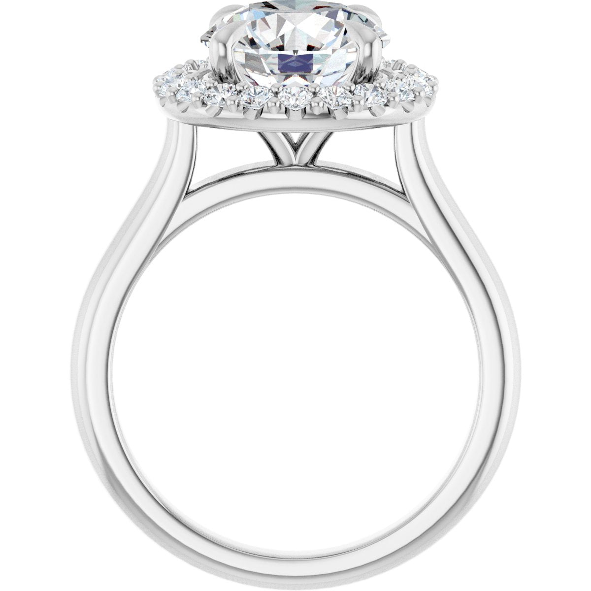 Coralie 14K White 9mm Round Ring