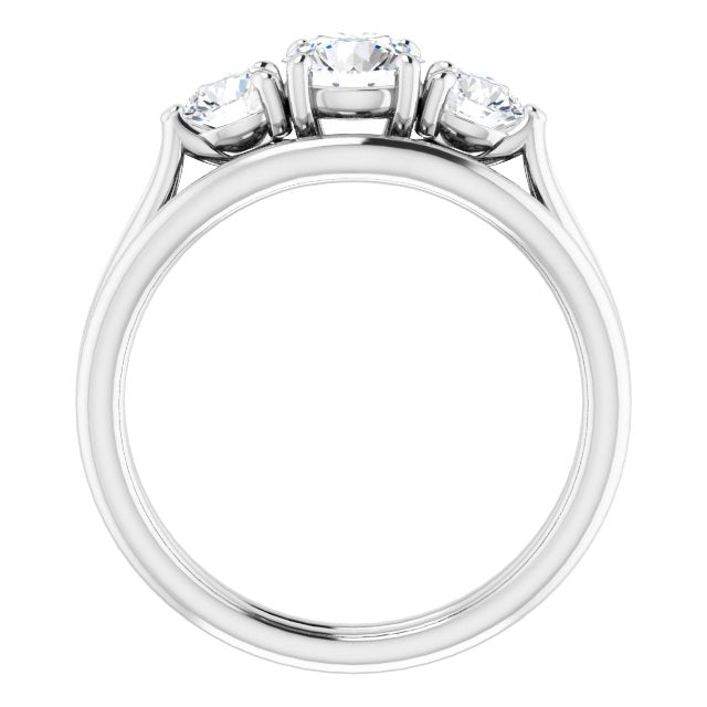 Éloise Platinum 5.5mm Round Three-Stone Ring