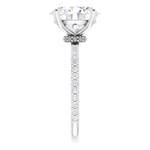 Amarae 14K White Oval Engagement Ring