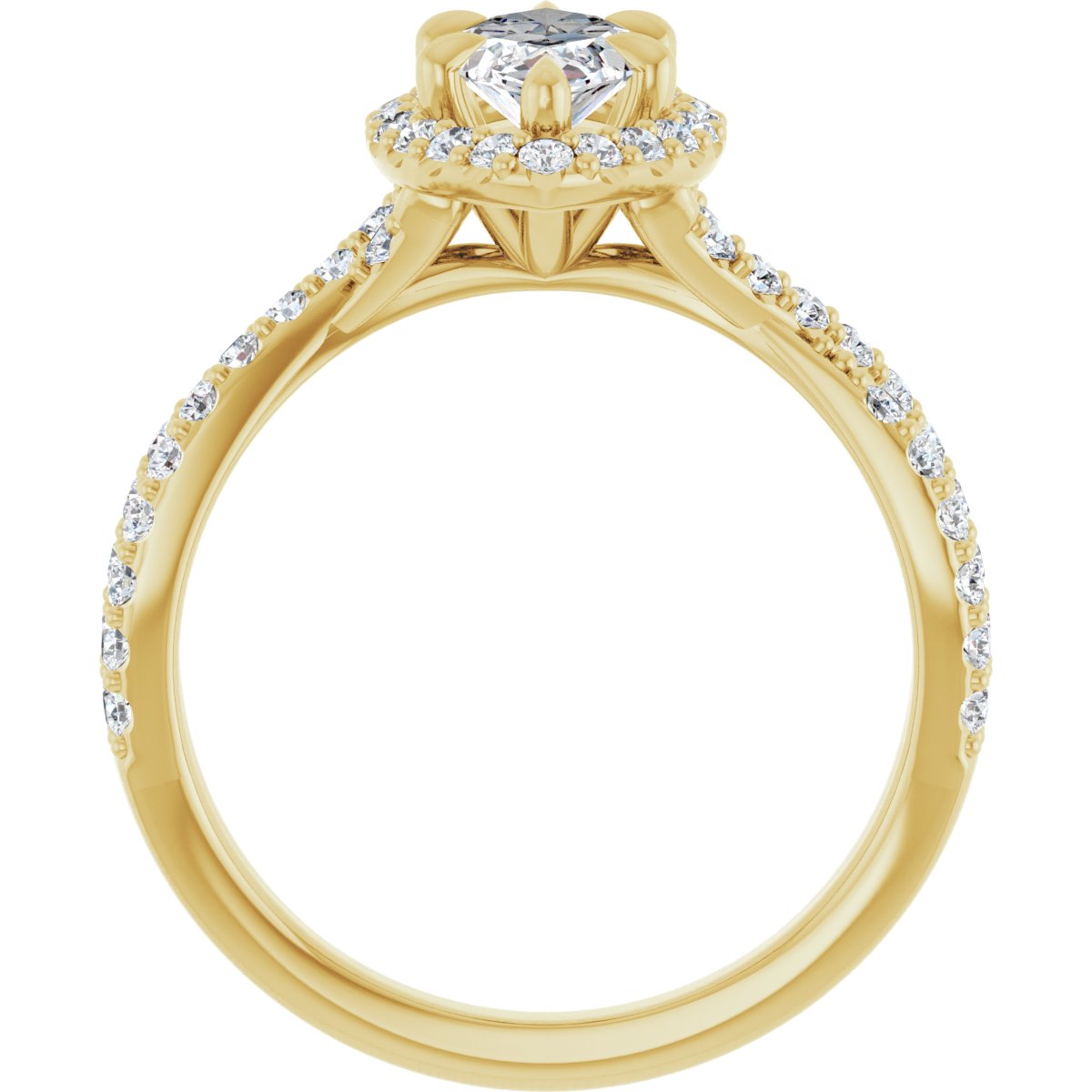 Amaraine 14K Yellow 10x5mm Marquise Ring