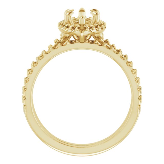Amaraine 14K Yellow 10x5mm Marquise Ring