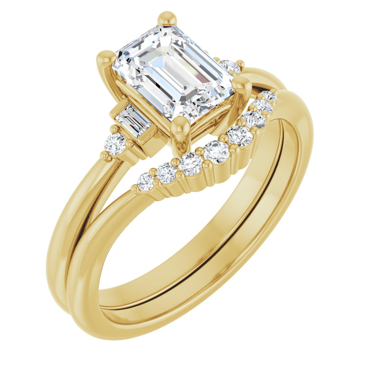 Elianeau 18K Yellow 7x5mm Emerald Ring