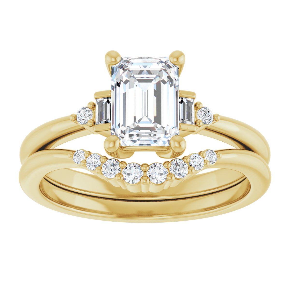 Elianeau 18K Yellow 7x5mm Emerald Ring