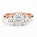 Constance 14k Rose Gold Cushion Engagement Ring shown from the front