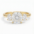 Constance 14k Yellow Gold Cushion Engagement Ring shown from the front