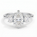 Constance 14k White Gold Marquise Engagement Ring shown from the front