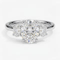 Constance 14k White Gold Oval Engagement Ring shown from the front