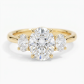 Constance 14k Yellow Gold Oval Engagement Ring shown from the front