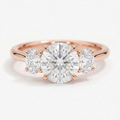 Constance 14k Rose Gold Round Engagement Ring shown from the front