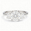 Constance 14k White Gold Round Engagement Ring shown from the front