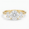 Constance 14k Yellow Gold Round Engagement Ring shown from the front