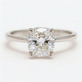 Elara Platinum Cushion Engagement Ring shown from the front