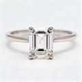Elara Platinum Emerald Engagement Ring shown from the front