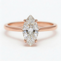 Elara 14k Rose Gold Marquise Engagement Ring shown from the front