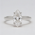 Elara 14k White Gold Marquise Engagement Ring shown from the front
