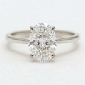 Elara Platinum Oval Engagement Ring shown from the front