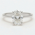 Elara 14k White Gold Oval Engagement Ring shown from the front