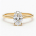 Elara 14k Yellow Gold Oval Engagement Ring shown from the front