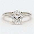 Elara Platinum Round Engagement Ring shown from the front