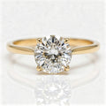 Elara 14k Yellow Gold Round Engagement Ring shown from the front