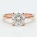 Elodie 14k Rose Gold Cushion Engagement Ring shown from the front