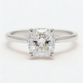 Elodie 14k White Gold Cushion Engagement Ring shown from the front
