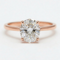 Elodie 14k Rose Gold Round Engagement Ring shown from the front