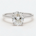 Elodie 14k White Gold Round Engagement Ring shown from the front