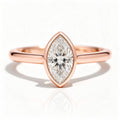 Faye 14k Rose Gold Marquise Engagement Ring shown from the front