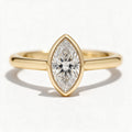 Faye 14k Yellow Gold Marquise Engagement Ring shown from the front