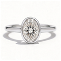Faye Platinum Oval Engagement Ring shown from the front