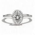 Faye 14k White Gold Oval Engagement Ring shown from the front