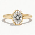 Faye 14k Yellow Gold Oval Engagement Ring shown from the front