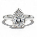 Faye Platinum Pear Engagement Ring shown from the front