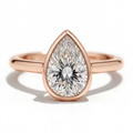 Faye 14k Rose Gold Pear Engagement Ring shown from the front