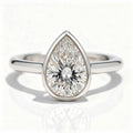 Faye 14k White Gold Pear Engagement Ring shown from the front