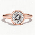 Faye 14k Rose Gold Round Engagement Ring shown from the front