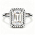 Liora Platinum Emerald Engagement Ring shown from the front