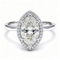 Liora Platinum Marquise Engagement Ring shown from the front